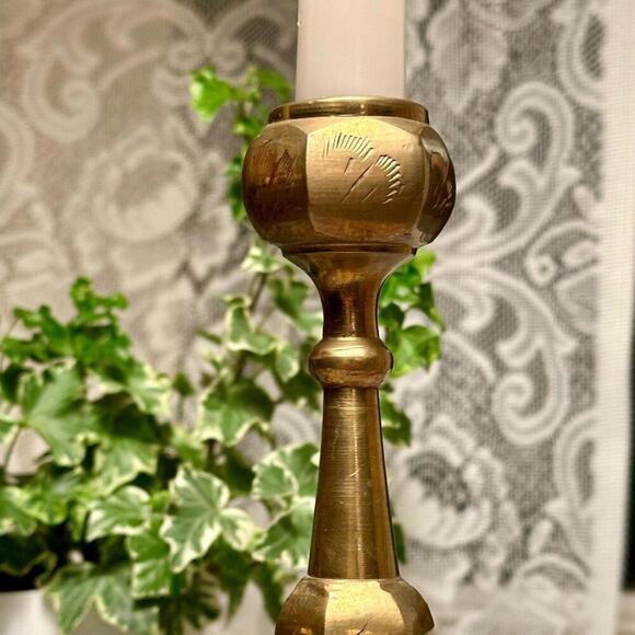 Vintage Elegant Gold Candle Holders - Picture 8 of 9